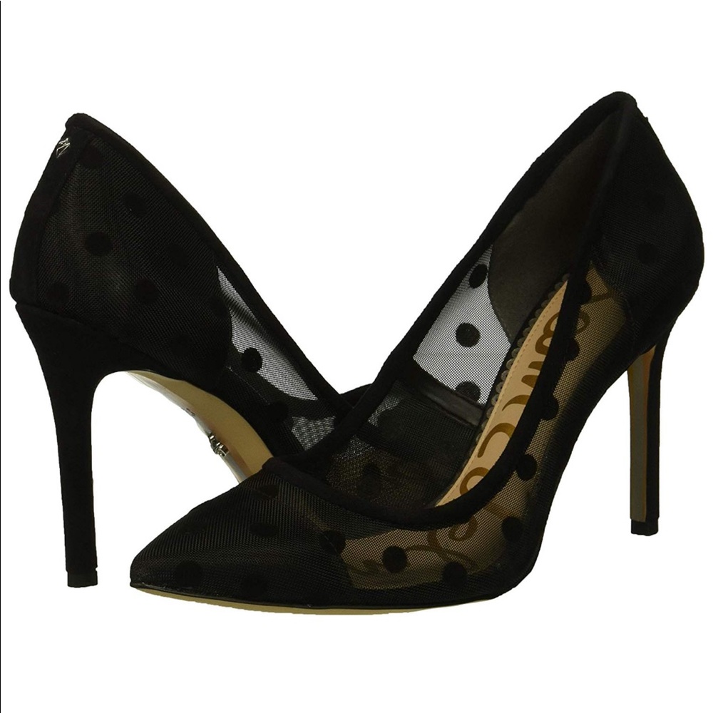 🌹Sam Edelman Hazel Pump Black Dotted Mesh🌹